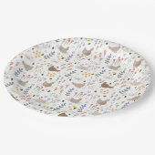 Hühnerliebhaber Hof Tierblumentierisches Party Pappteller (Schrägansicht)