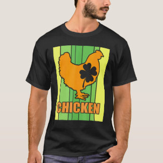 Hühnerliebhaber Irisches Kleeblatt Glückshuhn St.  T-Shirt