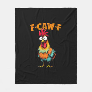 Hühnerliebhaber Lustiges F-Caw-F Huhn Fleecedecke