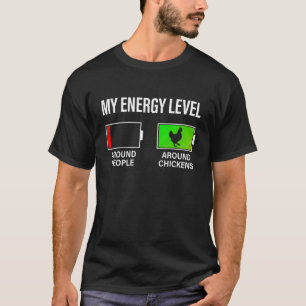 Hühnerliebhaber Mein Energieniveau Lustiger Hühner T-Shirt