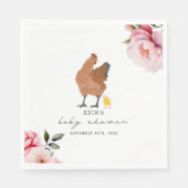 Hühnermädchen Pink Blumenjungen Duschkopf Serviette (Vorderseite)