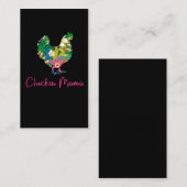 Hühnermama beim Bauern Bauer Frau niedlich Hühnche Visitenkarte (Vorne/Hinten)