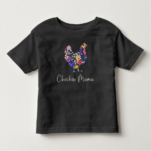 Hühnermama-Blume Bauer niedliches Huhn Kleinkind T-shirt