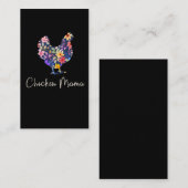 Hühnermama-Blume Bauer niedliches Huhn Visitenkarte (Vorne/Hinten)