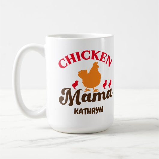 Hühnermama Niedliches Muttertagsgeschenk Kaffeetasse (Links)