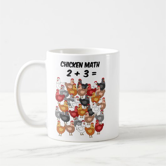 Hühnermathematik Kaffeetasse (Links)