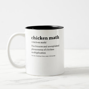 Hühnermathematik Zweifarbige Tasse