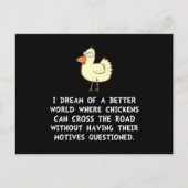 Hühnermotive Postkarte (Vorderseite)