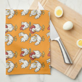 Hühnermuster Geschirrtuch (Viertel Falte)