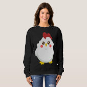 Hühnermuster Sweatshirt (Vorne ganz)