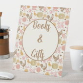 Hühnernest & Blumenspülung Bücher und Geschenke Sockelschild (In Situ)