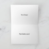 Hühnernoodle-Suppe erhält gute Grußkarte Karte (Innenseite)