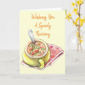 Hühnernoodle-Suppe Karte (Gelbe Blume)