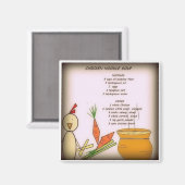 Hühnernoodle-Suppe Magnet (Vorderseite/Rückseite)