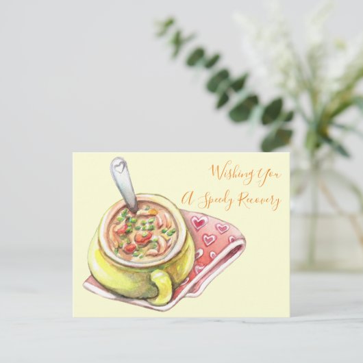 Hühnernoodle-Suppe Postkarte (Stehend Vorderseite)