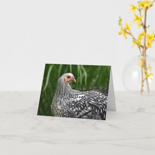 Hühnernotecard Karte (Gelbe Blume)