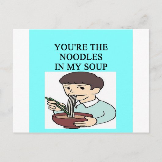 Hühnernudelsuppe Postkarte (Vorderseite)