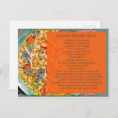 Hühnernudelsuppe Rezept Postkartengeschenk Ankündigungspostkarte (Vorne/Hinten)