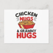Hühnernugs und Grammatikhühner Funny Food Nuggets Postkarte (Vorderseite)
