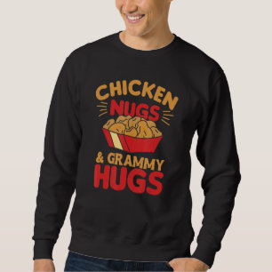 Hühnernugs und Grammatikhühner Funny Food Nuggets Sweatshirt