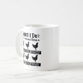 Hühnerobsession Funny Mug Kaffeetasse (Vorderseite Links)
