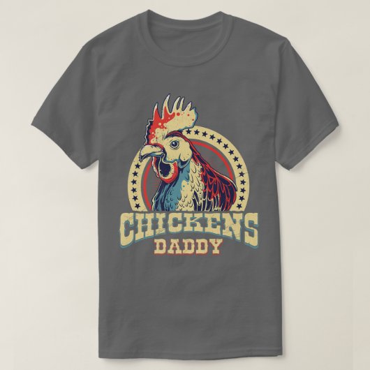 Hühnerpapa-Bauer T-Shirt (Design vorne)