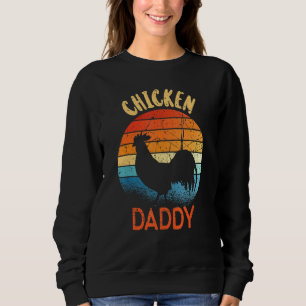 Hühnerpapa Geultry Vater Farm Bauer Retro Vintag Sweatshirt