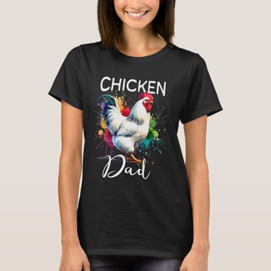 Hühnerpapa Hühner T-Shirt (Vorderseite)