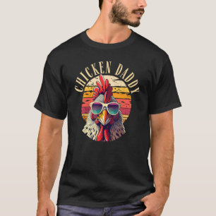 Hühnerpapa Retro Vintage 70er Hühner-Vater T-Shirt