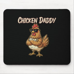 Hühnerpapa Vintage Geflügelzüchter Lustiger Vatert Mousepad