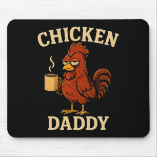 Hühnerpapa Vintage Geflügelzüchter Lustiger Vatert Mousepad