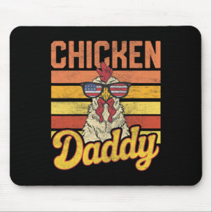 Hühnerpapa Vintage-Geflügelzüchter Lustiger Vatert Mousepad