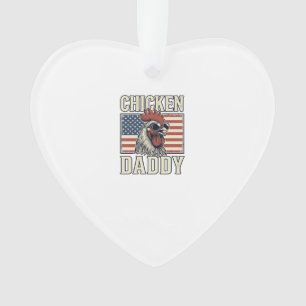 Hühnerpapa Vintage Hahn Patriotisch Ornament