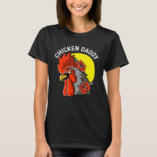 Hühnerpapi Hühnerbauer T-Shirt (Vorderseite)