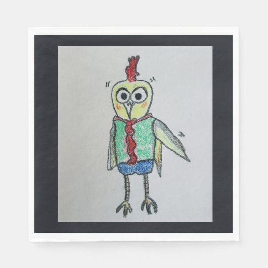 Hühnerpapier Napkin Serviette (Vorderseite)