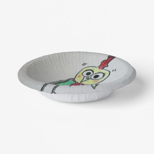 Hühnerpapier Pappteller (Gewinkelt)