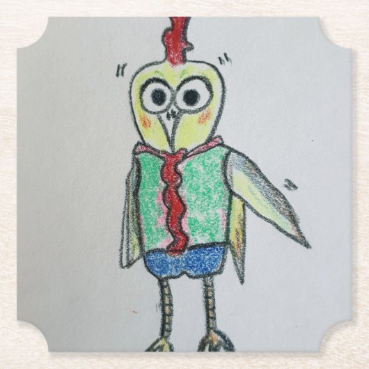 Hühnerpapier-Untersetzer Untersetzer (Vorderseite)