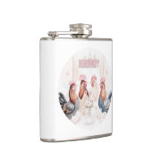 Hühnerparty Design | Mädchenhaft Rosa Hennen Jungg Flachmann (Rechts)