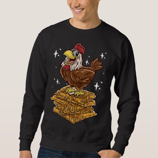Hühnerpfeife Waffeljoke Sweatshirt (Vorderseite)