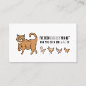 Hühnerpfeifen | Funny Verabredet Visitenkarten Telefonnummerkarte (Vorderseite)