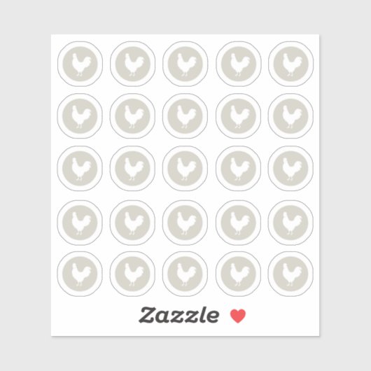 Hühnerpfropf Aufkleber (Blatt)