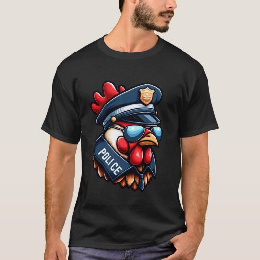 Hühnerpolizist T-Shirt (Vorderseite)