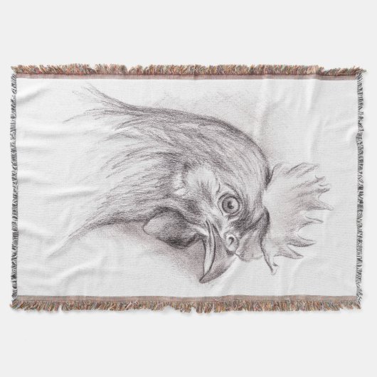 Hühnerportrait in Charcoal Decke (Vorderseite)