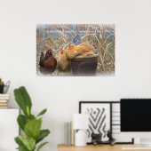 Hühnerposter Poster (Heimbüro)