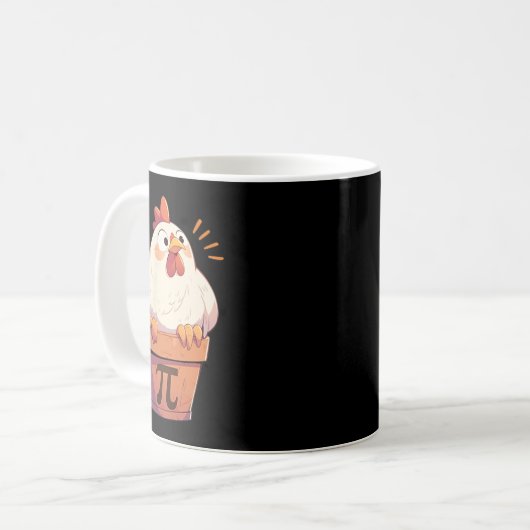 Hühnerpot Pi Day Männer Frauen Kinder Mathematikle Kaffeetasse (Vorderseite Links)