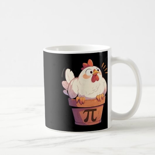 Hühnerpot Pi Day Männer Frauen Kinder Mathematikle Kaffeetasse (Rechts)