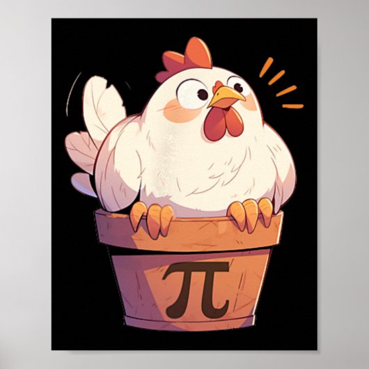 Hühnerpot Pi Day Männer Frauen Kinder Mathematikle Poster (Vorne)