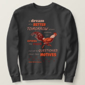Hühnerquote Männerbekleidung Sweatshirt (Design vorne)