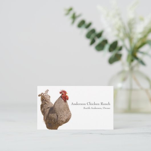HühnerRancher-Visitenkarte Visitenkarte (Stehend Vorderseite)