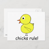 Hühnerregel Postkarte (Vorne/Hinten)